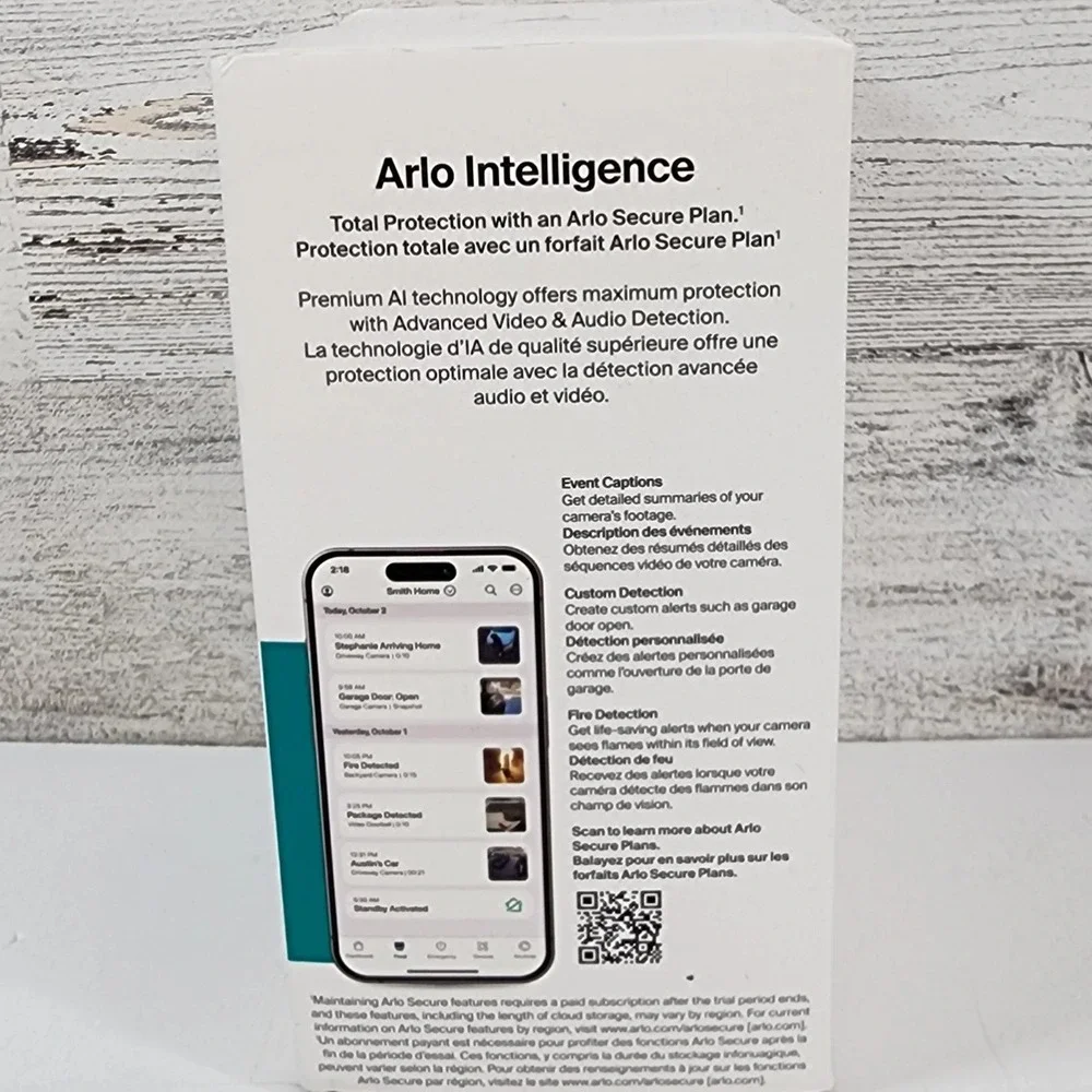 Arlo Essential Security Camera Wired 2K  Plug-In Powered 2025 Black 1 Camera NEW